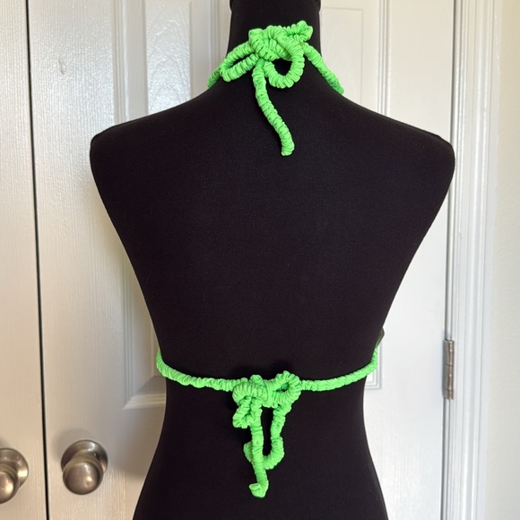 Aerie Triangle Neon Green Bikini Top - Picture 4 of 5